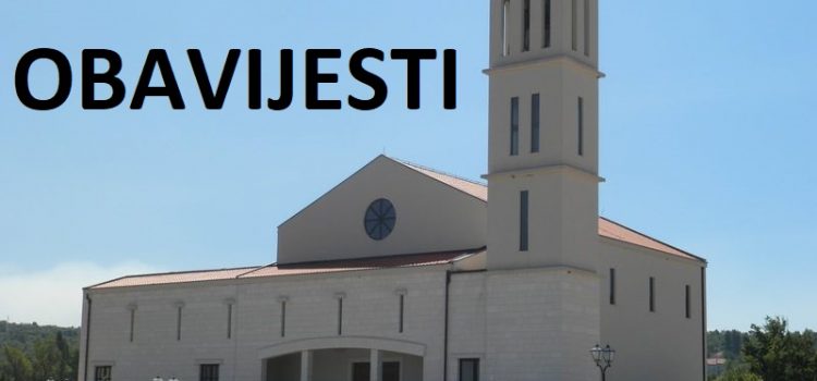 ŽUPNE OBAVIJESTI: Nedjelja, 14.02.2021.